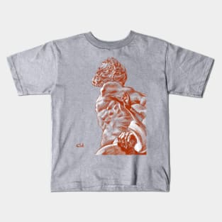 Laocoon sketch Florence (on grey background) Kids T-Shirt